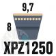 Courroie Trapézoïdale Crantée XPZ1250. 9,7mm x 1262mm ext.