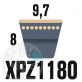 Courroie Trapézoïdale Crantée XPZ1180. 9,7mm x 1192mm ext.