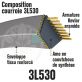 Courroie Trapézoïdale 3L530 Renforcée Kevlar. 9.5mm x 1346mm
