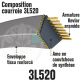Courroie Trapézoïdale 3L520 Renforcée Kevlar. 9.5mm x 1321mm