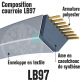 Courroie Mitsuboshi LB97 Renforcée.  16.5mm x 2475mm