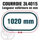 Courroie Trapézoïdale 3L4015 Renforcée Kevlar. 9.5mm x 1020mm