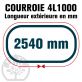 Courroie Trapézoïdale 4L1000 Renforcée Kevlar. 12.7mm x 2540mm