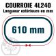 Courroie Trapézoïdale 4L240 Renforcée Kevlar. 12.7mm x 610mm