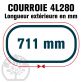 Courroie Trapézoïdale 4L280 Renforcée Kevlar. 12.7mm x 711mm