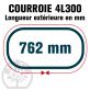 Courroie Trapézoïdale 4L300 Renforcée Kevlar. 12.7mm x 762mm