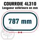 Courroie Trapézoïdale 4L310 Renforcée Kevlar. 12.7mm x 787mm