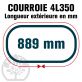 Courroie Trapézoïdale 4L350 Renforcée Kevlar. 12.7mm x 889mm