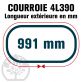 Courroie Trapézoïdale 4L390 Renforcée Kevlar. 12.7mm x 991mm