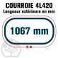 Courroie Trapézoïdale 4L420 Renforcée Kevlar. 12.7mm x 1067mm