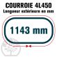 Courroie Trapézoïdale 4L450 Renforcée Kevlar. 12.7mm x 1143mm