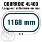 Courroie Trapézoïdale 4L460 Renforcée Kevlar. 12.7mm x 1168mm