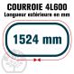 Courroie Trapézoïdale 4L600 Renforcée Kevlar. 12.7mm x 1524mm