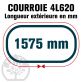 Courroie Trapézoïdale 4L620 Renforcée Kevlar. 12.7mm x 1575mm