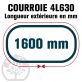 Courroie Trapézoïdale 4L630 Renforcée Kevlar. 12.7mm x 1600mm