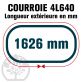 Courroie Trapézoïdale 4L640 Renforcée Kevlar. 12.7mm x 1626mm