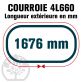 Courroie Trapézoïdale 4L660 Renforcée Kevlar. 12.7mm x 1676mm
