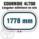 Courroie Trapézoïdale 4L700 Renforcée Kevlar. 12.7mm x 1778mm