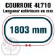 Courroie Trapézoïdale 4L710 Renforcée Kevlar. 12.7mm x 1803mm
