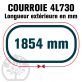 Courroie Trapézoïdale 4L730 Renforcée Kevlar. 12.7mm x 1854mm