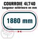 Courroie Trapézoïdale 4L740 Renforcée Kevlar. 12.7mm x 1880mm