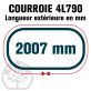 Courroie Trapézoïdale 4L790 Renforcée Kevlar. 12.7mm x 2007mm