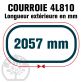 Courroie Trapézoïdale 4L810 Renforcée Kevlar. 12.7mm x 2057mm