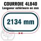 Courroie Trapézoïdale 4L840 Renforcée Kevlar. 12.7mm x 2134mm