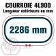 Courroie Trapézoïdale 4L900 Renforcée Kevlar. 12.7mm x 2286mm