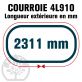 Courroie Trapézoïdale 4L910 Renforcée Kevlar. 12.7mm x 2311mm
