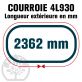 Courroie Trapézoïdale 4L930 Renforcée Kevlar. 12.7mm x 2362mm