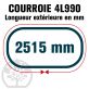 Courroie Trapézoïdale 4L990 Renforcée Kevlar. 12.7mm x 2515mm