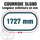 Courroie Trapézoïdale 5L680 Renforcée Kevlar. 15.8mm x 1727mm