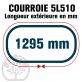 Courroie Trapézoïdale 5L510 Renforcée Kevlar. 15.8mm x 1295mm