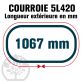 Courroie Trapézoïdale 5L420 Renforcé Kevlar. 15.8mm x 1067mm