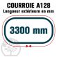 Courroie Trapézoïdale A128 Néoprène. 13mm x 3300mm