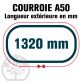 Courroie Trapézoïdale A50 Néoprène. 13mm x 1320mm