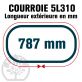 Courroie Trapézoïdale 5L310 Renforcée Kevlar. 15.8mm x 787mm