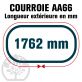 Courroie Héxagonale AA66 (6 côtés) 13mm x 1762mm