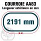 Courroie Héxagonale AA83 (6 côtés) 13mm x 2191mm