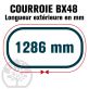 Courroie Trapézoïdale Crantée BX48 Néoprène. 17mm x 1286mm