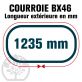 Courroie Trapézoïdale Crantée BX46 Néoprène. 17mm x 1235mm