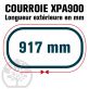 Courroie Trapézoïdale Crantée XPA900. 12,7mm x 917mm ext.