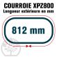 Courroie Trapézoïdale Crantée XPZ800. 9,7mm x 812mm ext.
