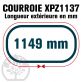 Courroie Trapézoïdale Crantée XPZ1137. 9,7mm x 1149mm ext.