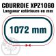 Courroie Trapézoïdale Crantée XPZ1060. 9,7mm x 1072mm ext.