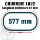 Courroie Mitsuboshi LA22 Renforcée.  12,7mm x 577mm