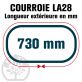 Courroie Mitsuboshi LA28 Renforcée.  12,7mm x 730mm