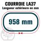 Courroie Mitsuboshi LA37 Renforcée.  12,7mm x 958mm