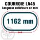Courroie Mitsuboshi LA45 Renforcée.  12,7mm x 1162mm